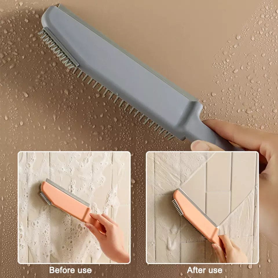 3 in 1 Countertop Cleaning Brush For Desktop, Glass Household Cleaning Supplies Floor Brush, Long Handled Tile Brush, Silicone Window Glass Groove Crevice Brush, Multifunctional Kitchen Stove Scraper, Bathtub Wall Brush Cleaning Tool 3 in 1 Countertop Cleaning Brush For Desktop, Glass Household Cleaning Supplies Floor Brush, Long Handled Tile Brush, Silicone Window Glass Groove Crevice Brush, Multifunctional Kitchen Stove Scraper, Bathtub Wall Brush Cleaning Tool